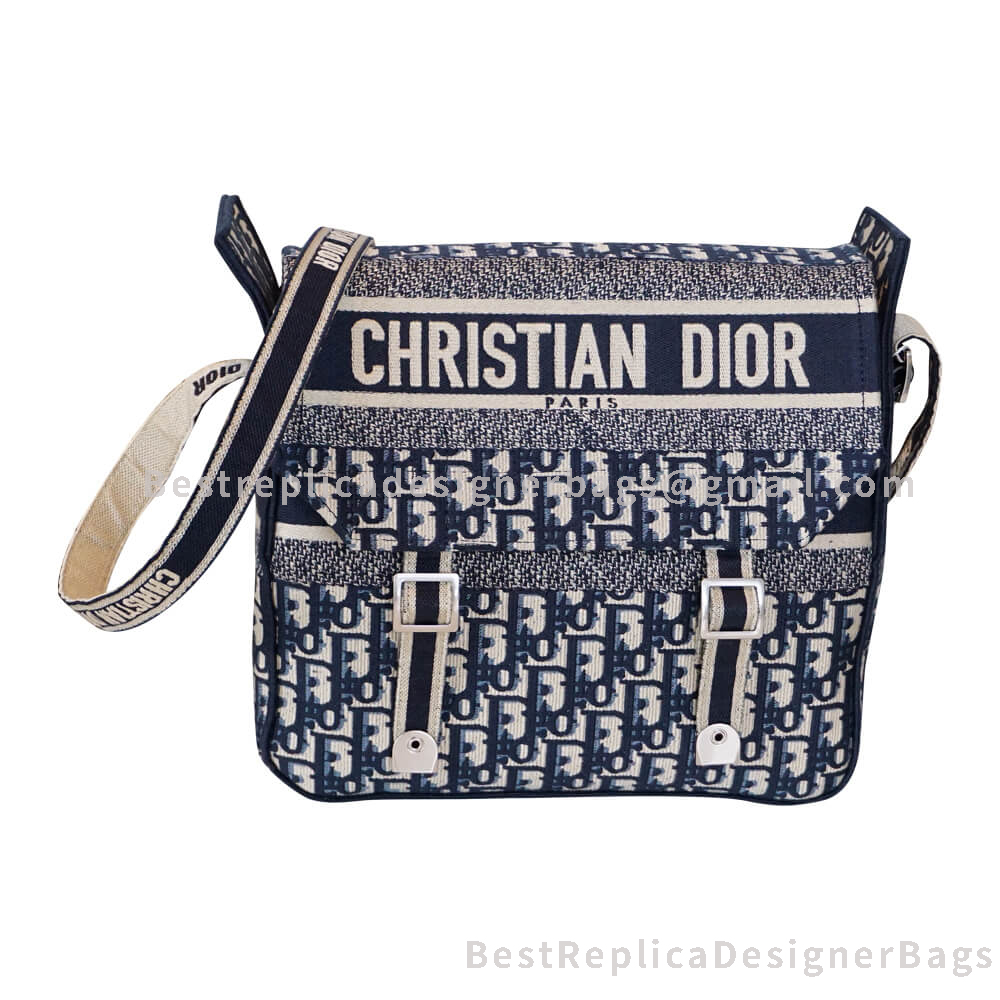 Dior Oblique Diorcamp Messenger Bag Dark Blue